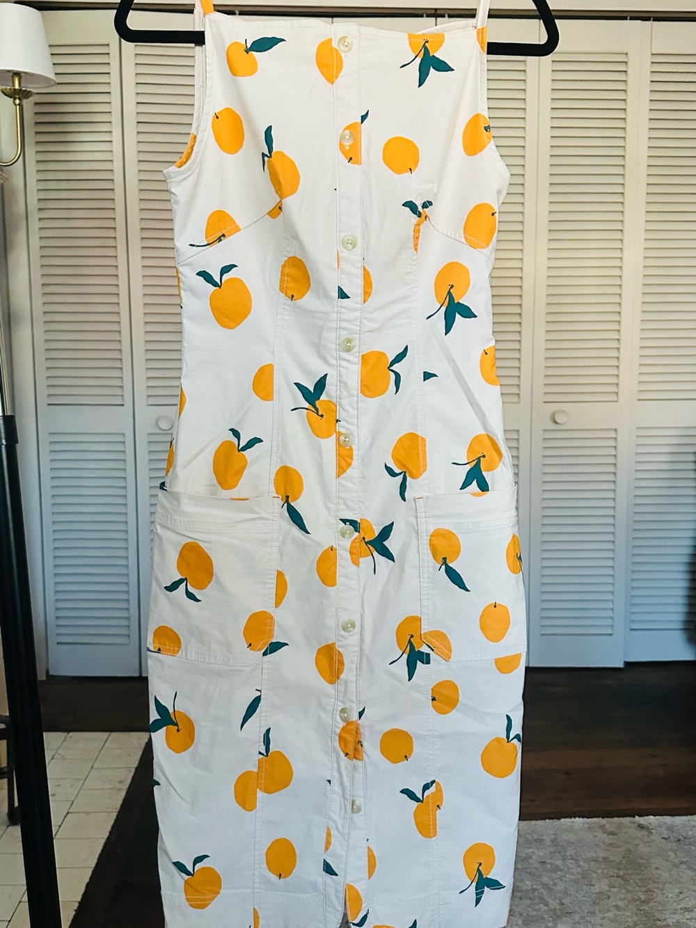 Anthropologie Sundress with Yellow Orange Print